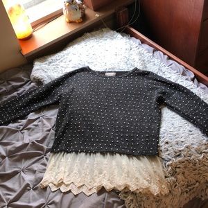 Thin Sweater with Lace Detail by Altar’d State
